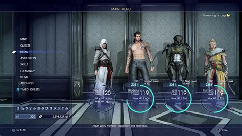 ff15 outfits|final fantasy 15 all outfits.